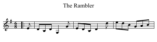 The Rambler - staff notation