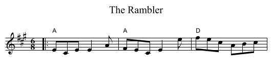 The Rambler - staff notation