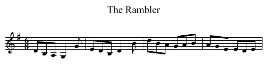 The Rambler - staff notation