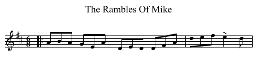 The Rambles Of Mike - staff notation