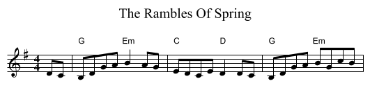 The Rambles Of Spring - staff notation