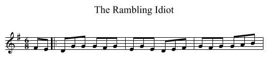 The Rambling Idiot - staff notation