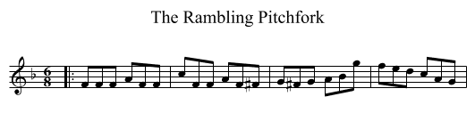 The Rambling Pitchfork - staff notation