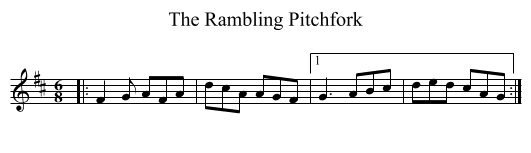 The Rambling Pitchfork - staff notation