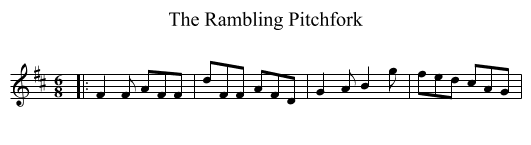 The Rambling Pitchfork - staff notation