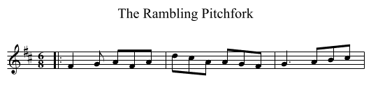 The Rambling Pitchfork - staff notation