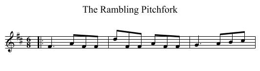 The Rambling Pitchfork - staff notation
