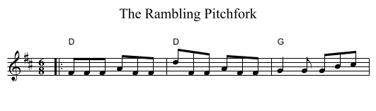 The Rambling Pitchfork - staff notation