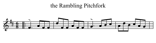 the Rambling Pitchfork - staff notation