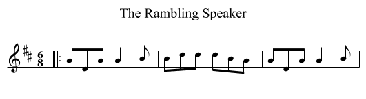 The Rambling Speaker - staff notation