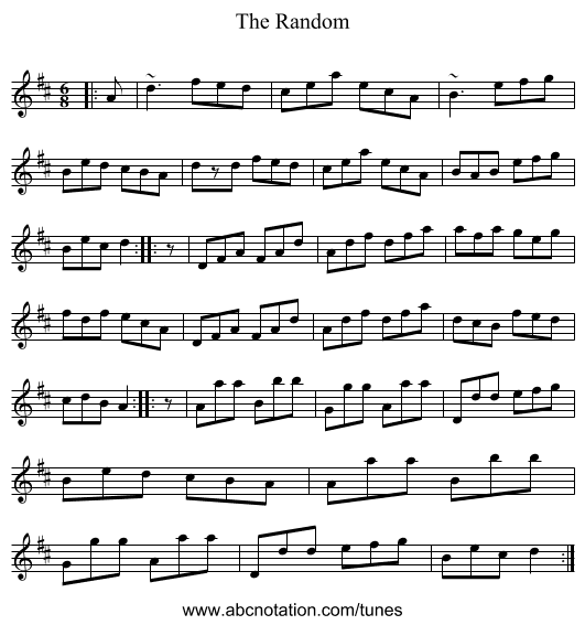 The Random - staff notation