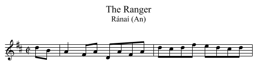 The Ranger - staff notation