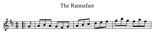 The Rannafast - staff notation