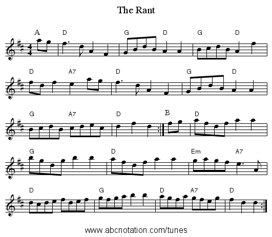 The Rant - staff notation