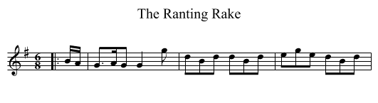 The Ranting Rake - staff notation