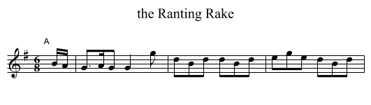 the Ranting Rake - staff notation