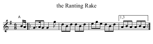the Ranting Rake - staff notation