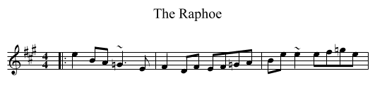 The Raphoe - staff notation