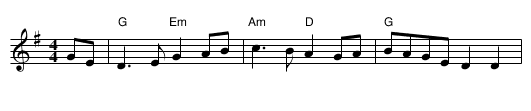 The Rare Bird - staff notation
