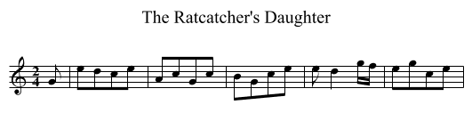 The Ratcatcher's Daughter - staff notation