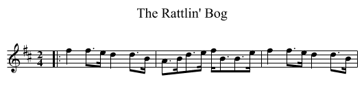 The Rattlin' Bog - staff notation
