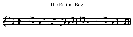 The Rattlin' Bog - staff notation