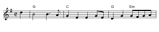 the Rattlin' Bog - staff notation