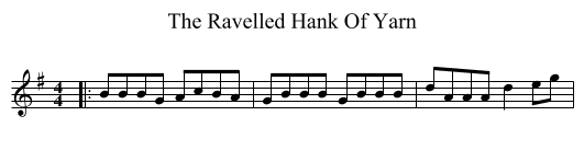 The Ravelled Hank Of Yarn - staff notation