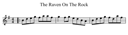 The Raven On The Rock - staff notation