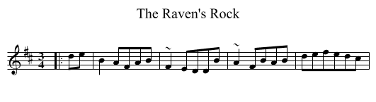 The Raven's Rock - staff notation