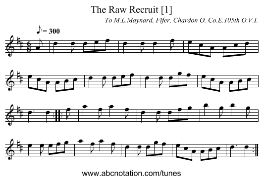 The Raw Recruit [1] - staff notation