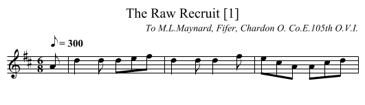The Raw Recruit [1] - staff notation