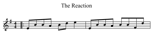 The Reaction - staff notation