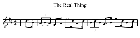 The Real Thing - staff notation
