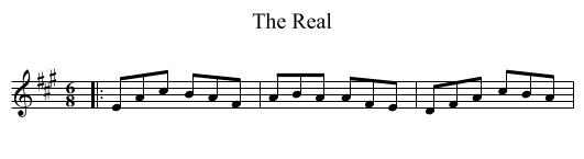 The Real - staff notation