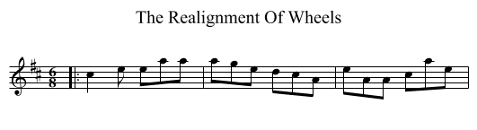 The Realignment Of Wheels - staff notation