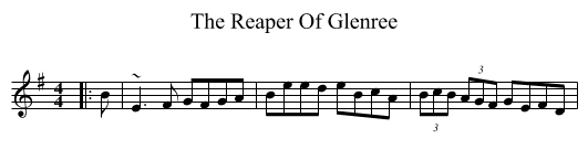 The Reaper Of Glenree - staff notation