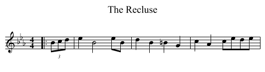 The Recluse - staff notation