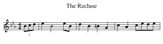 The Recluse - staff notation