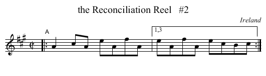 the Reconciliation Reel   #2 - staff notation