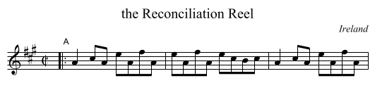 the Reconciliation Reel - staff notation