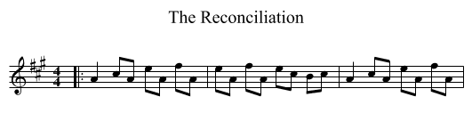 The Reconciliation - staff notation