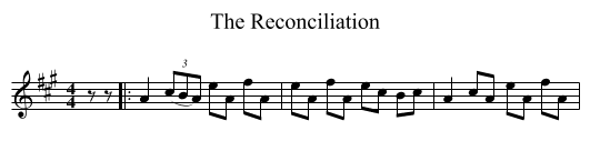 The Reconciliation - staff notation