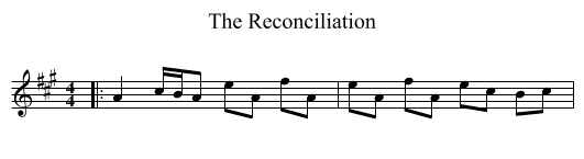The Reconciliation - staff notation