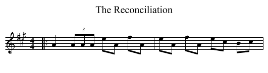 The Reconciliation - staff notation
