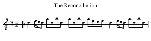 The Reconciliation - staff notation