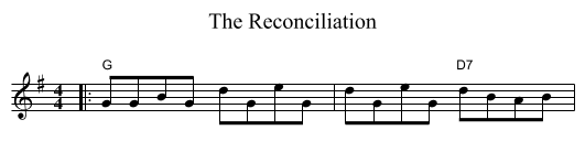 The Reconciliation - staff notation