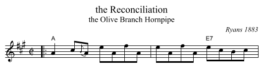 the Reconciliation - staff notation