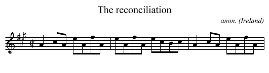 The reconciliation - staff notation