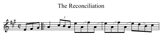 The Reconciliation - staff notation